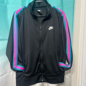Nike Mens Black Striped Full Zip Track Jacket.